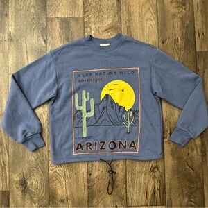 Urban Nation Keep Nature Wild Adventure Arizona Sweater Women’s Size XS Blue